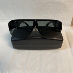 Versace MOD 4391 Men’s Black Medusa Biggie Shield Sunglasses