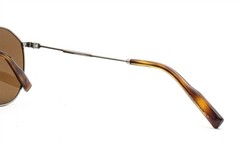 Dolce Gabbana Aviator Sunglasses Shiny Gunmetal Brown DG 2296 04/73 with Case