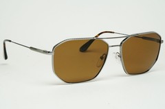 Prada Sunglasses Glass Lens Gunmetal Brown SPR 64X PR64XS 5AV-01D