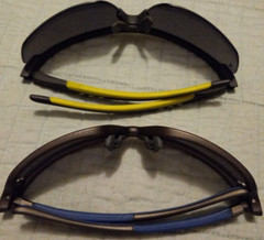 Lot Of 2 Foster Grant Ironman Sunglasses Blue And Yellow