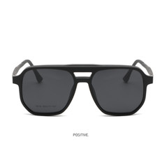 3 in 1 Magnetic Clip On Polarized Sunglasses Men Square Fashion Glasses Frames