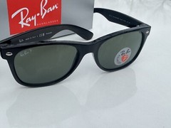 NEW Ray-Ban RB2132 NEW WAYFARER 901/58 3P Polarized G-15 Green 55mm Sunglasses