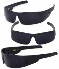 Locs Mens 1 Piece lenses UV400 Sunglasses – Matte Black (Black Logo) LC51