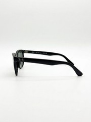 Ray-Ban Mens Wayfarer Sunglasses Black Gloss Frame/ Black Lenses Case: NEW