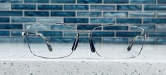 Maui Jim “BLACK ROCK” 218-17 Gloss Silver WRAP STAINLESS STEEL Sunglass Frames