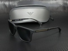 EMPORIO ARMANI EA4047 506381 Black Square 56 mm Men’s Polarized Sunglasses