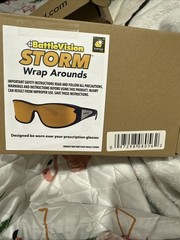 BattleVision Storm Wraparounds Bad Weather Driving Glasses, AS-SEEN-ON-TV