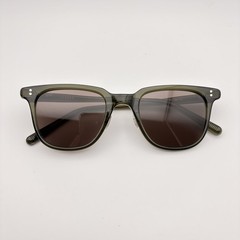 Eyevan Franz OD-BR Olive Drab Brown Lens Vintage Square Sunglasses 49mm NEW