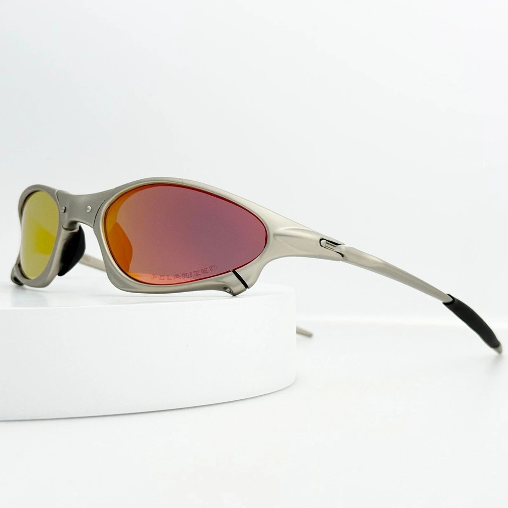 Oakley Penny X-Metal Sunglasses Silver Frame Ruby Lens Vintage RareIN BOX