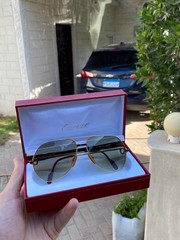 Vintage Authentic Cartier Vendome Lacquer Aviator Sunglasses 62/14 -140b Gold Pl