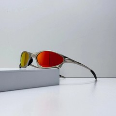 Oakley Penny X-Metal Sunglasses Silver Frame Ruby Lens Vintage RareIN BOX