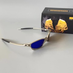 Vintage Oakley Juliet 1.0 X-Metal Polarized Sunglasses Blue Lens Silver Frames