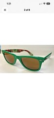 Ray-Ban Wayfarer RB2140 1140 Special Series 11 Sunglass Italy 50mm Green Floral