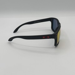Oakley Holbrook Sunglasses Matte Black Frame | Fire Red Polarized Lens NEW
