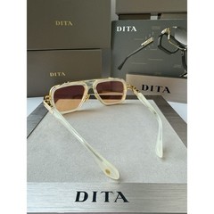 DITA LXN-EVO DTS 403 06 WHITE SWIRL YELLOW GOLD APRICOT SUNGLASSES AUTHENTIC