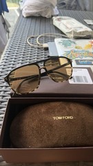 Tom Ford Bruce TF1026 05E Sunglasses Shiny Tokyo Tortoise/Black/Brown Authentic