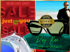 RAY BAN RB2186. State Street/ Italy/ 01 /58 29[]20 145 3P SUNGLASSES.