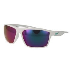 Nike Sunglasses White Rectangular Green Mirrored V24006 133 60mm Unisex