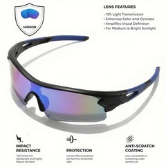NEW Polarized Men Sport Sunglasses Driving Pilot Fishing Eyewear Wrap Glasses US