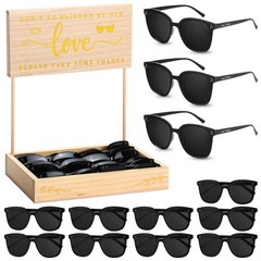 50 Sets Wedding Favors for Guests – Sunglasses for Reception With 1 Wood Disp…
