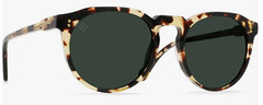 NEW Raen Remmy 49 Sunglasses-Tokyo Champagne Tortoise-Polarized Green Lens