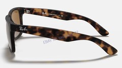 Ray-Ban RB4165 Justin 54mm Polarized Sunglasses Matte Tortoise Grey Brown Lenses