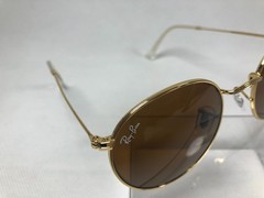 Ray-Ban RB3447 Round Metal Glod Frame Mirror Brown Lenses Sunglasses