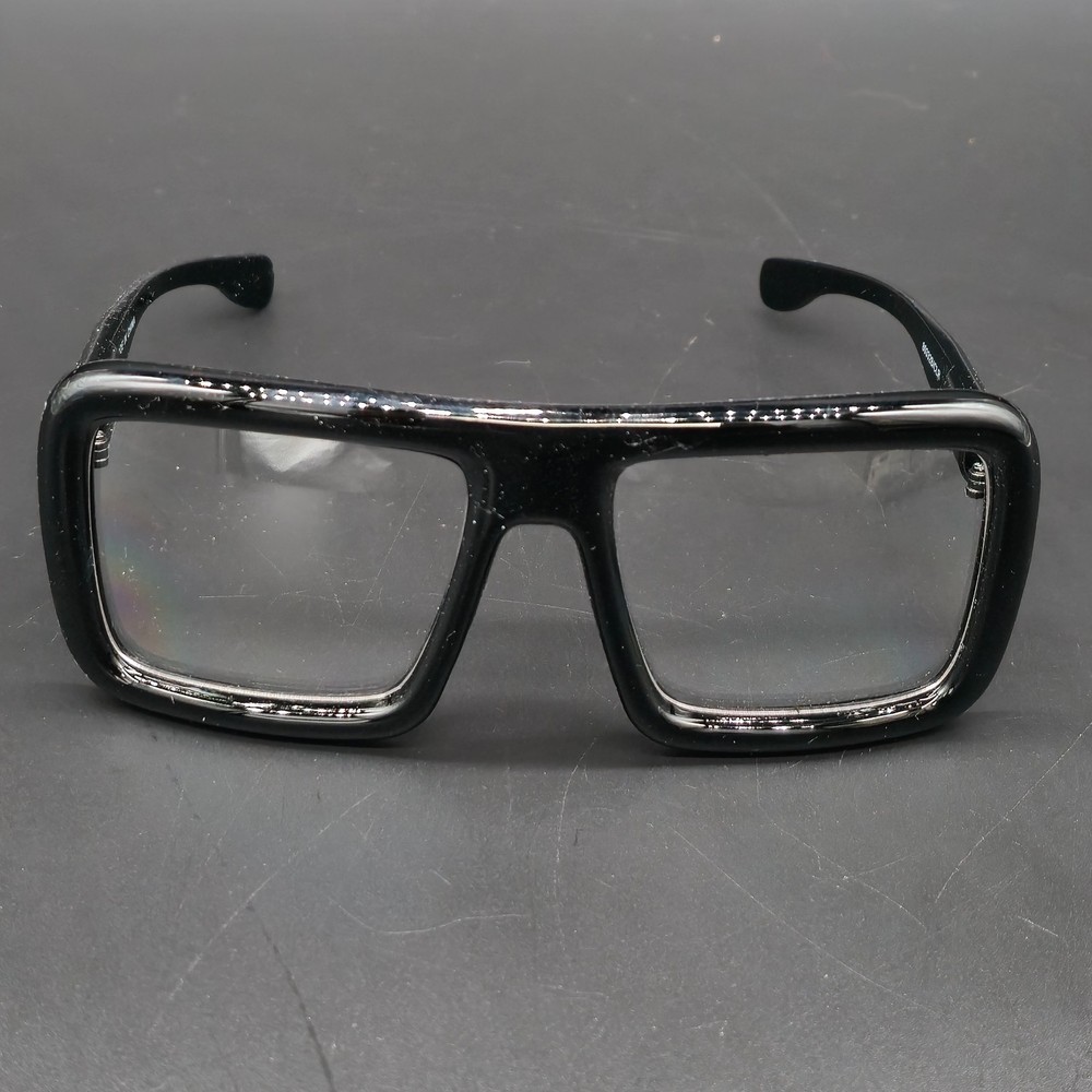 Oversize Thick Plastic Nerd Rectangular Horn Rim Clear Lens Glass