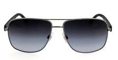 New DOLCE & GABBANA DG2122 1209/8G 59mm Gunmetal Black Rubber Aviator Sunglasses