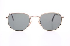 Ray-Ban RB3548N 001 51-21 -145 mm Metal Gold Hexagonal Sunglasses Italy