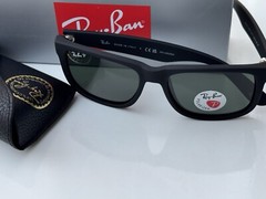 NEW Ray-Ban RB4165 622/55 JUSTIN Matte Black/Polarized Blue Mirror Sunglasses 54