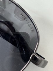 Tommy Hilfiger Unisex 135mm Aviator Sunglasses Metal Frames Black Lens