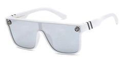 Biohazard Sunglasses Flat Mirror One Piece Lenses Matte Black Frames Sport Men.