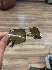 RAY BAN RB3758 Ari Gold Green 54 mm Sunglasses With Case