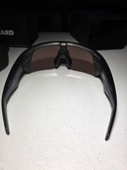 Oakley Meta Vanguard OW8001 Shield Sunglasses Black Frame Gold Mirrored