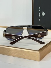 Maybach THE KING IV Luxury Sunglasses Gunmetal Silver Gray Lens Aviator