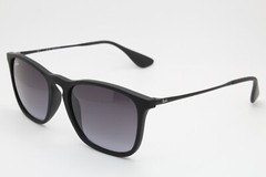 Ray-Ban RB4187 CHRIS Sunglasses in Rubber Black and Light Grey