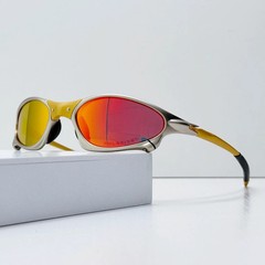 Oakley Penny X-Metal Sunglasses Silver Frame Fire Iridium Lens Vintage