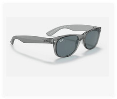 RayBan New Wayfarer Classic Transparent Grey/Dark Blue RB2132 55mm US SELL
