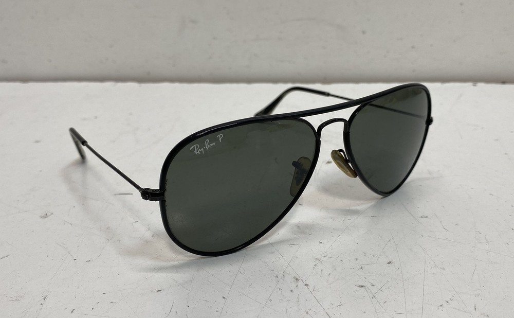 Ray-Ban Unisex Aviator Sunglasses Black Polarized Classic Metal Frame