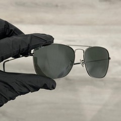 Ray-Ban Caravan Polished Gunmetal / G-15 Green 55 mm Sunglasses RB3136 004 55-15