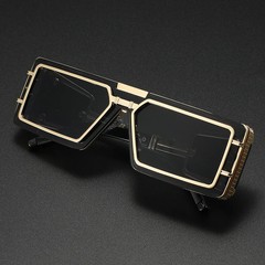 Unisex Punk Square Metal Frame Sunglasses Fashion Shades
