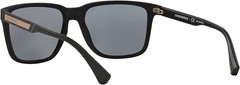 Emporio Armani EA4047 5063/81 Black Rubber Grey Polarized Sunglasses