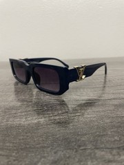 Louis Vuitton Clash Rectangle Men’s Sunglasses Navy Frame Purple Tinted Lenses