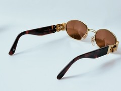 Versace S71 Col 07M Vintage Tortuga Gold Medusa Steampunk Sunglasses 48-20