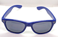 Retro Style Blue Designer Sunglasses with Black Lenses Unisex Adults