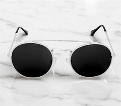 Kiss AB162 Double Bridge Unisex Adults Silver Sunglasses UV400