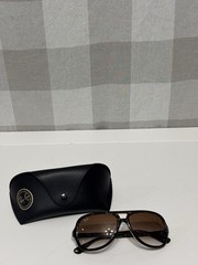 Ray-Ban RB4162 710/51 Turbo Aviator Sunglasses Brown Nylon Frame Brown Gradient