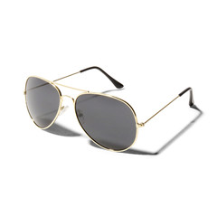 ShadyVEU Retro Smoke Lens Classic OG Teardrop Aviator Metal Frame Sunglasses