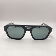 Ray Ban Corrigan Geometric Square Full Rim Sunglasses RB4397 Black/Green